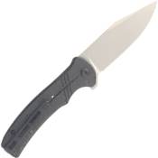 Explorer Cogent Flipper Folding Knife - Black Micarta Coarse Handle 