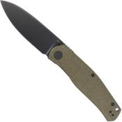 Explorer Sokoke Flipper Folding Knife - Green Micarta, a blend of style 