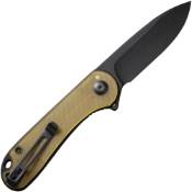 Explorer Elementum Black Flipper Knife - Ultem, blending style and function 