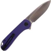 Explorer Elementum Folding Knife - Blue G10 Handle - Black S/S Liner 