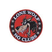 Lone Wolf No Clubs Biker Patch