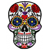 Sugar Skull Iron On Patch - 2.5x3.5 Inch