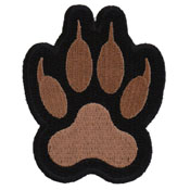 2.9x3.5 Inch Canine Paw Print Iron On Patch