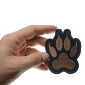 2.9x3.5 Inch Canine Paw Print Iron On Patch