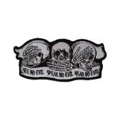 See No Evil Speak No Evil Hear No Evil Skull Patch 