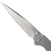 CRKT Flat Out Stainless Steel Handle Folding Knife