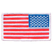 Patch-Flag USA Rectangle White