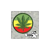 Foursome Toys Leaf Rasta Round 3 Inches Patch