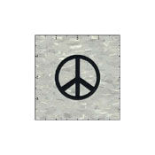 Peace Cutout 2.25 Inches Black Patch