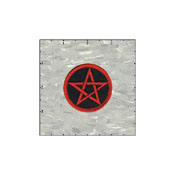 Pentagram 2 Inches Red Patch