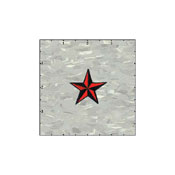 Star 3-D Red And Black Patch