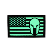 Glow in the Dark USA Skull Patch