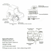 Red/Green Dot Sight with 3X Quick-Detach Magnifier