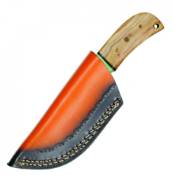 True Damascus Olive Wood Handle & Turquoise Resin Inlay