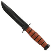 Ka-Bar Short Leather 5.25 Inch Fixed Blade Knife