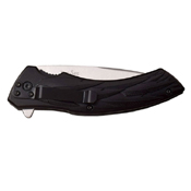 Dark Side Blades Feather Texture on Aluminum Handle Folding Knife