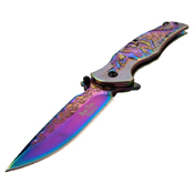 Dark Side Blades Tinite Coated Folding Blade Knife