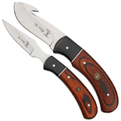 Master Cytlery Elk Ridge 250WD Pakkawood Handle 2 Pcs Hunting Knife Set