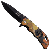 Elk Ridge Stainless Steel Handle w/ Overlay Folding Knife
