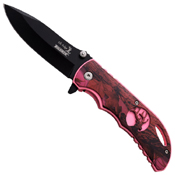 Elk Ridge Stainless Steel Handle w/ Overlay Folding Knife