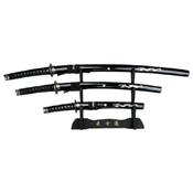 JS-697 Samurai Sword 3 Pcs Set with Display Stand