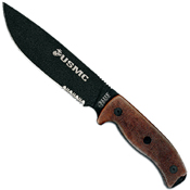 U.S. Marines By MTech USA Black Coated Fixed Blade Knife
