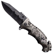 MTech USA Marines 5 Inch Closed Folding Knife w/ Seat Belt Cutter