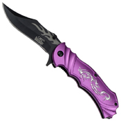 Masters Collection Lasered Dragon Folding Knife