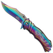 Masters Collection Lasered Dragon Folding Knife