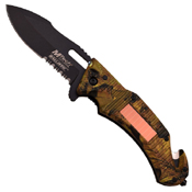 MTech USA 4.75 Inch Closed Partially Serrated Folding Knife