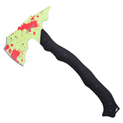 Z Hunter ZB-AXE5GR Green Coated Blade With Red Splatters Axe