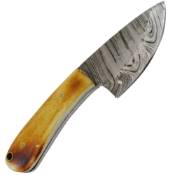 Damascus Fixed Hunting Knife w/Sheath
