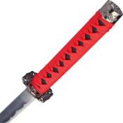 Red Samurai Sword Set with Stand 