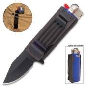 4 1/2'' Lighter Holder Knife - Red