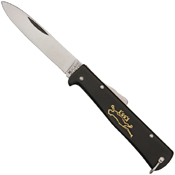 Otter-Messer Mercator Black Cat Plain Edge Blade Folding Knife