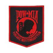 POW MIA Patch Black Red 