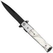 Stiletto 9'' Steel Pouch Knife with Pakkawood Handle