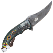 Wild Turkey Folding Knife Feather Shaped-Blade