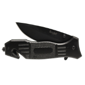 Black Action Liner Lock Spring Assisted Pocket Knife