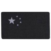 China Flag Laser Cut Patch Black/Reflective-L