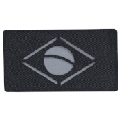 Brazil Flag Laser Cut Patch Black/Reflective-L