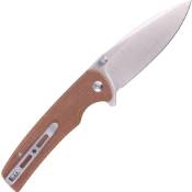 Explorer Sachse Flipper Satin Blade Knife - Natural, timeless beauty 