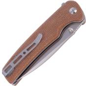 Explorer Sachse Flipper Satin Blade Knife - Natural, timeless beauty 