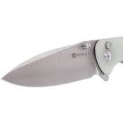 Explorer Sachse Flipper Satin Blade Knife - Natural, timeless beauty 