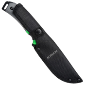 Schrade Outdoor SCP17-36 Black and Green Handle Fixed Blade Knife