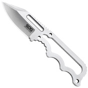 Instinct-Mini Silver Stainless Steel Handle Fixed Blade Knife