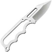 Instinct Silver Stainless Steel Handle Fixed Blade Knife