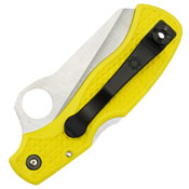 Saver Salt Lightweight H-1 Steel Blade Folding Knife - Yellow