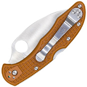 Delica 4 HA-P40 Steel Wharncliffe Blade Folding Knife  - Burnt Orange