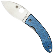 Lil' Lum Bamboo-Leaf-Shaped Folding Blade Knife - Blue